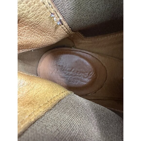 Madewell Ankle Boots Leather Size 6 Women Brown a0550 Booties Heels - Picture 7 of 8